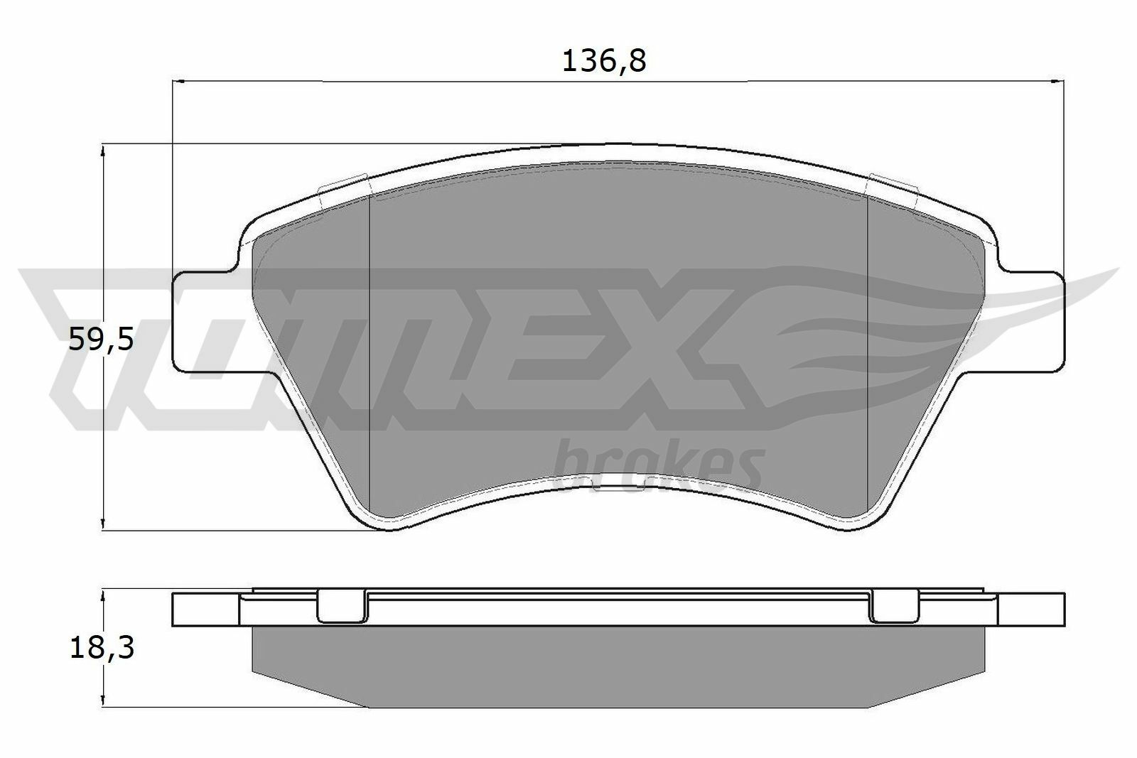 Sada brzdových platničiek kotúčovej brzdy TOMEX Brakes